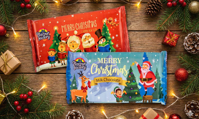Flavour Factory Christmas Milk Chocolate Slab 90g