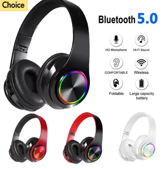 BT 5.0 Luminous Foldable Wireless Headset - Image 15