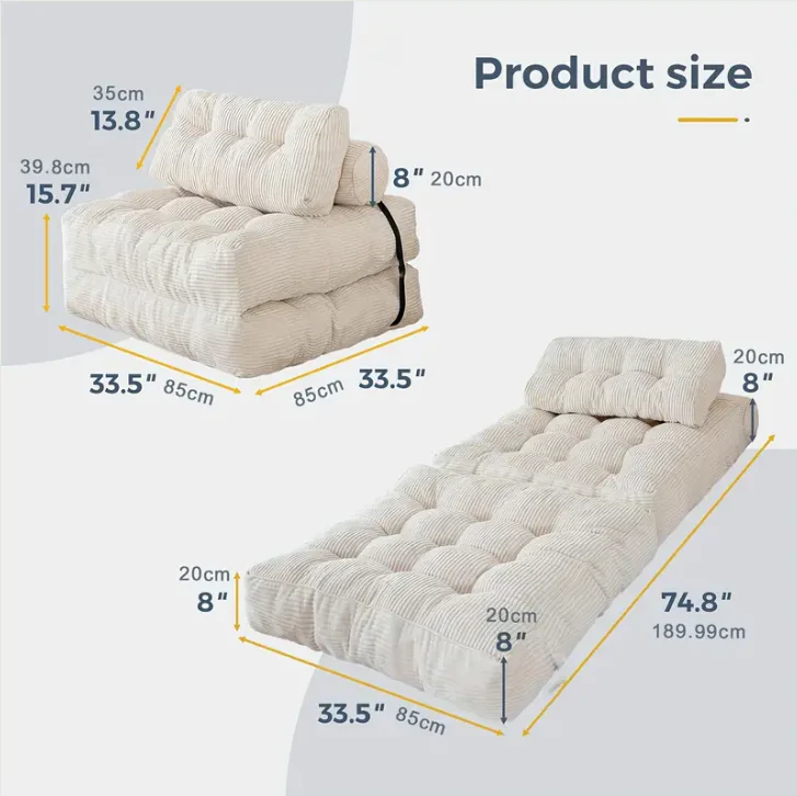 Foldable Chair Bed - Finery - Image 8
