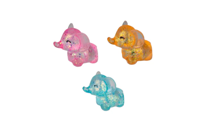 Glitter Squeeze Toy – Elephant (8 × 7cm)