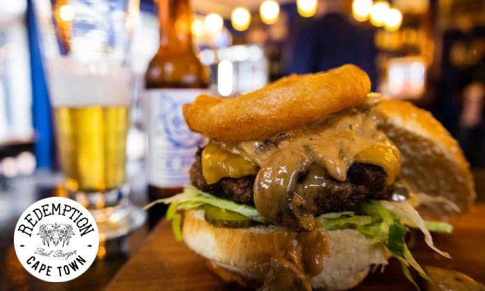 Gourmet Burgers with Fries & Cocktails for 2 at Redemption Burgers