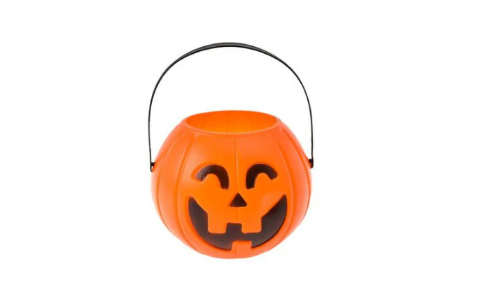 Halloween Pumpkin Bucket with Light Handle