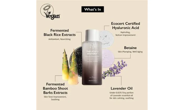 HARUHARU Wonder Black Rice Hyaluronic Toner 150ml - Image 2