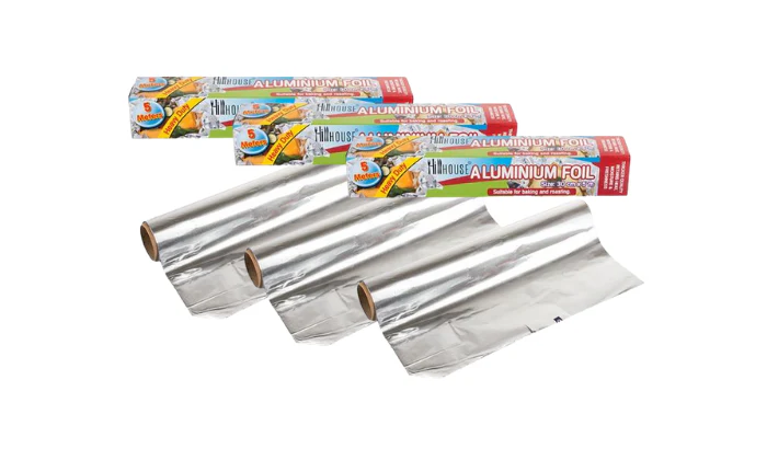 Hillhouse Heavy-Duty Aluminium Foil Roll – 30cm x 5m (2 or 3 Packs)