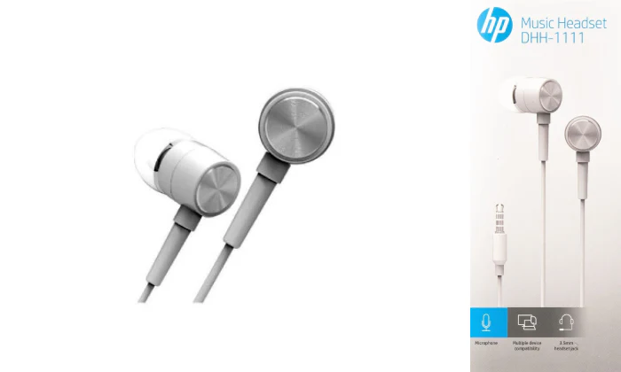 HP In-Ear Musical Earphones - White - Image 2