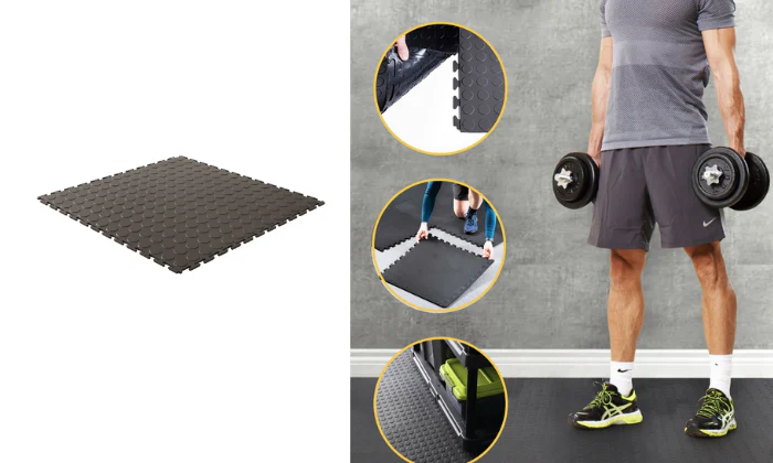 Interlocking tiles - Black 1 Square - 4/Pack
