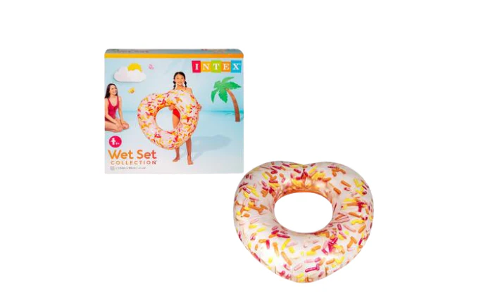 Intex Inflatable Tube 94x89x25cm – Pink Donut Heart