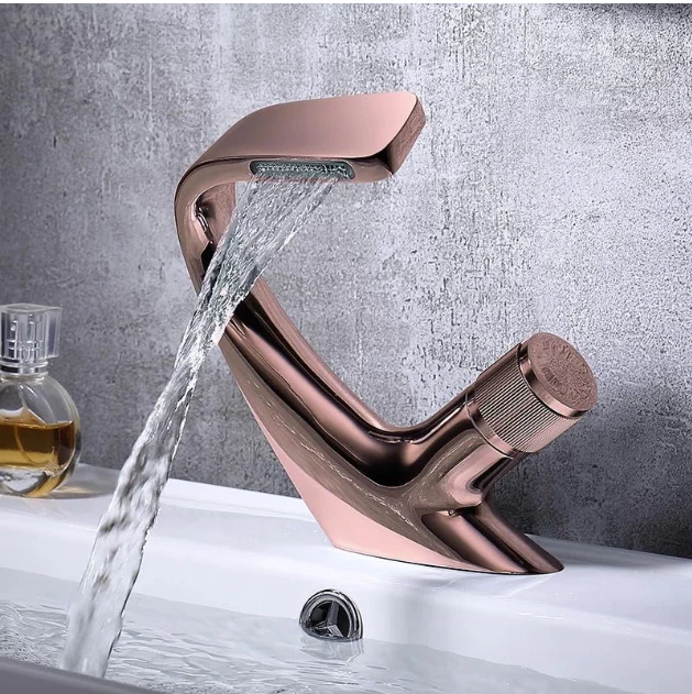 Jack Brown Basin Sink Mixer Waterfall Faucet Bathroom Tap - Image 3