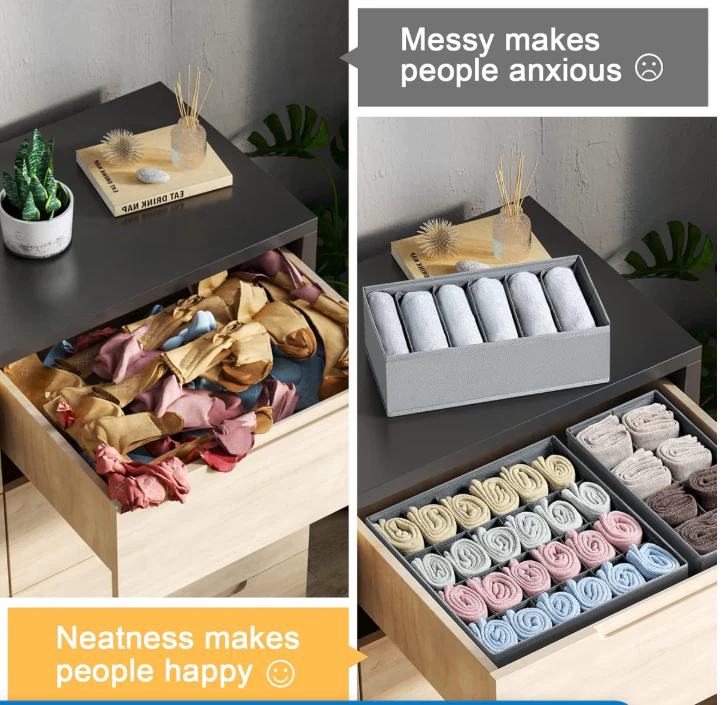 Jack Brown Drawer Organizers for Clothing, Bra and Underwear - Set of 4 - Image 10