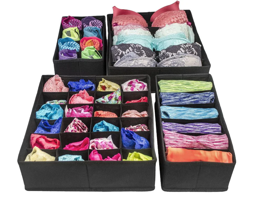 Jack Brown Drawer Organizers for Clothing, Bra and Underwear - Set of 4 - Image 2