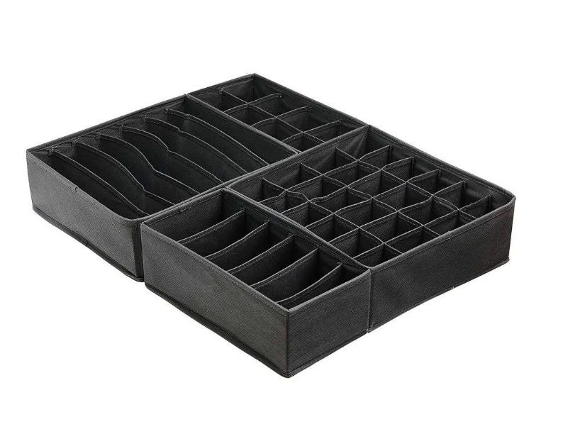 Jack Brown Drawer Organizers for Clothing, Bra and Underwear - Set of 4 - Image 3