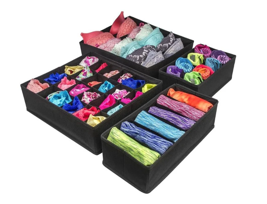 Jack Brown Drawer Organizers for Clothing, Bra and Underwear - Set of 4 - Image 6