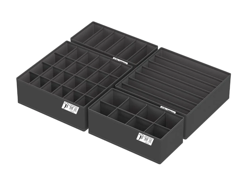 Jack Brown Drawer Organizers for Clothing, Bra and Underwear - Set of 4 - Image 7