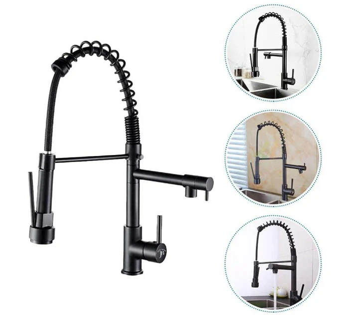 Jack Brown Industrial Style Pull Down Kitchen Mixer Tap - Dual Water System - Image 10