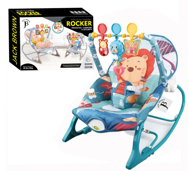 Jack Brown Infant-to-Toddler Baby Bouncing Musical Rocker Chair - Image 3