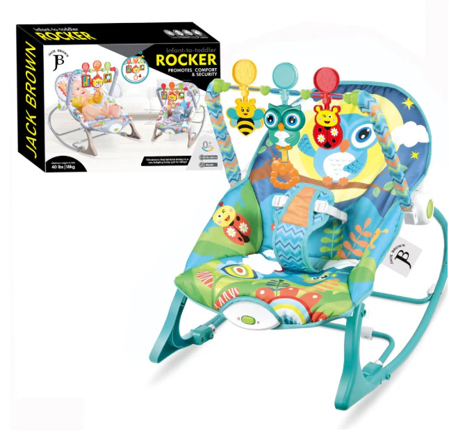 Jack Brown Infant-to-Toddler Baby Bouncing Musical Rocker Chair - Image 4