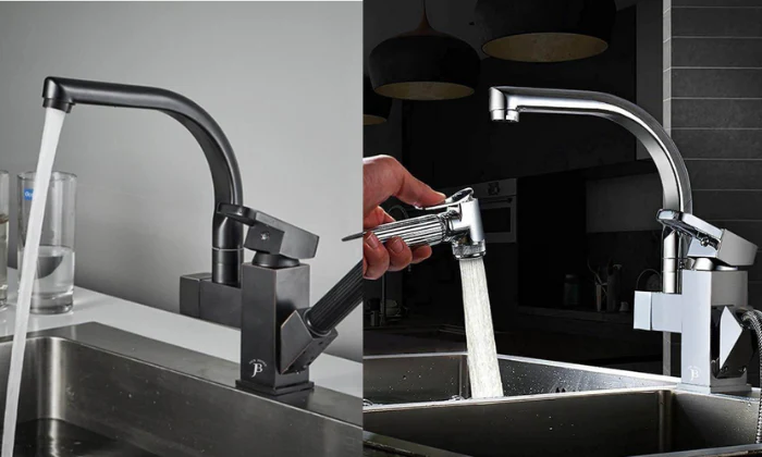 Jack Brown Kitchen Mixer Tap - Rotatable & Dual Water Supply