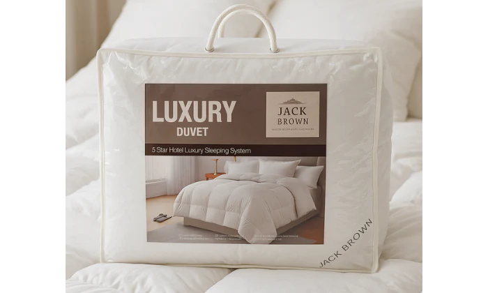 Jack Brown Luxurious Duck Down Duvet - Various Sizes - Image 2
