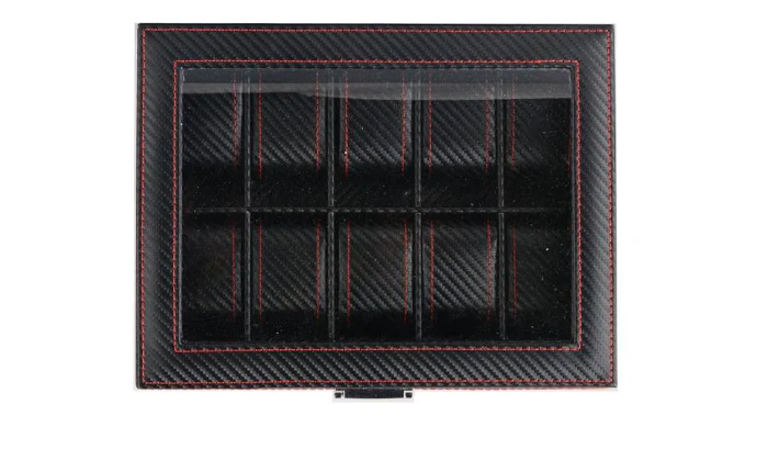 Jack Brown Luxury 10-Slot Carbon Fiber Watch Display Box - Image 3