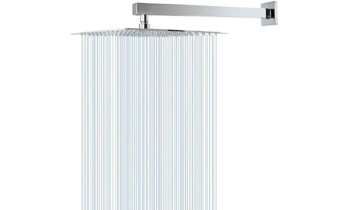 Jack Brown Unique Square Rain Fall Shower Head & Arm Set - Image 3