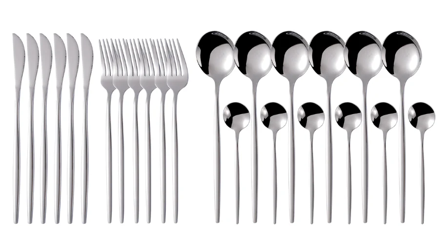 Jane Becker 24-Piece Stainless Steel Cutlery Set - Premium Quality - Image 12