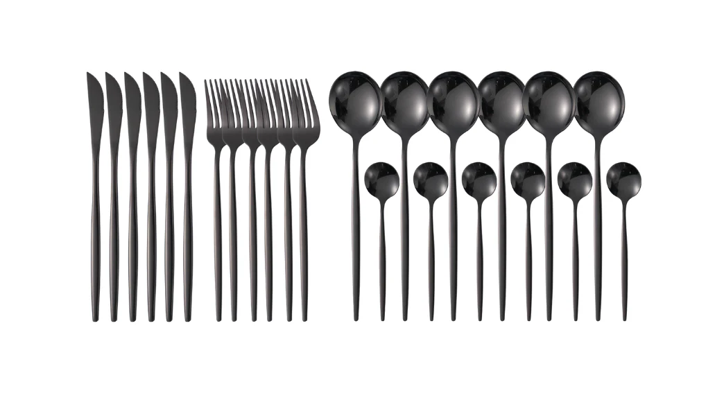 Jane Becker 24-Piece Stainless Steel Cutlery Set - Premium Quality - Image 14