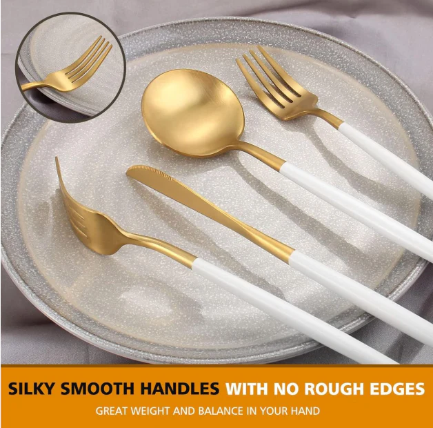 Jane Becker 24-Piece Stainless Steel Cutlery Set - Premium Quality - Image 18