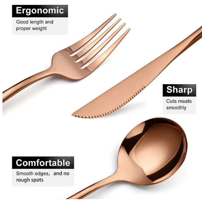 Jane Becker 24-Piece Stainless Steel Cutlery Set - Premium Quality - Image 19