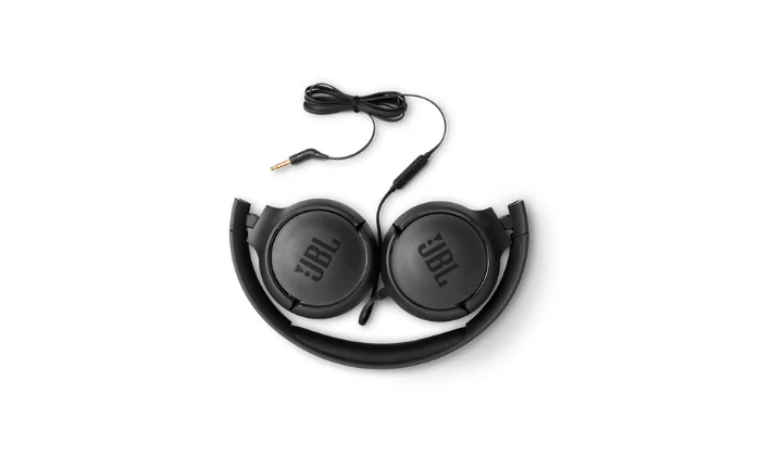 JBL Tune 500 Wired On Ear Headphones With Mic - Black - Image 3