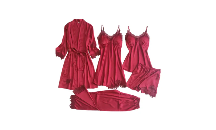 5-Piece Ladies Sexy Pajama Sets - Various Colours