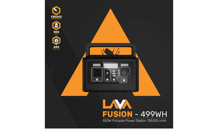 Lava Fusion 500W/499WH Portable Power Station - Image 2