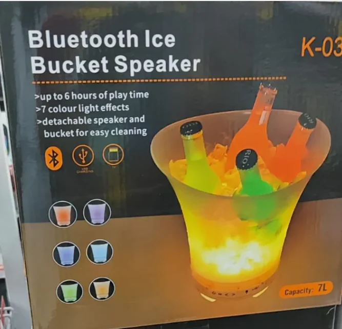 LED Ice Bucket with Bluetooth Speaker (5L / 7L) - Image 3