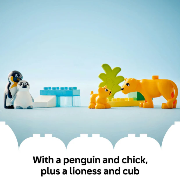 LEGO® DUPLO® Town Wild Animal Families: Penguins & Lions Imagination Toy - Image 3