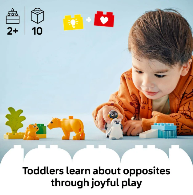 LEGO® DUPLO® Town Wild Animal Families: Penguins & Lions Imagination Toy - Image 4