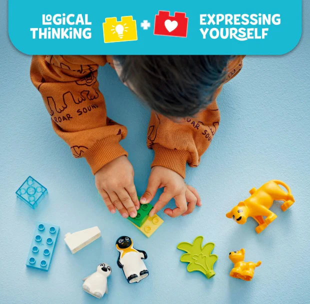 LEGO® DUPLO® Town Wild Animal Families: Penguins & Lions Imagination Toy - Image 5