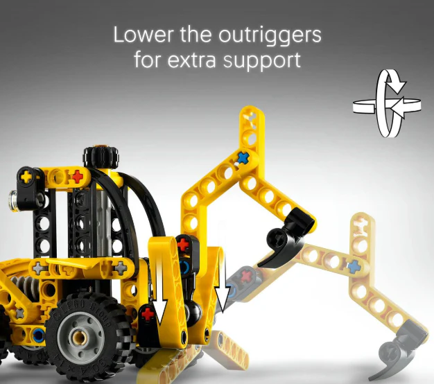 LEGO® Technic Backhoe Loader Construction Toy Vehicle Set - Image 6