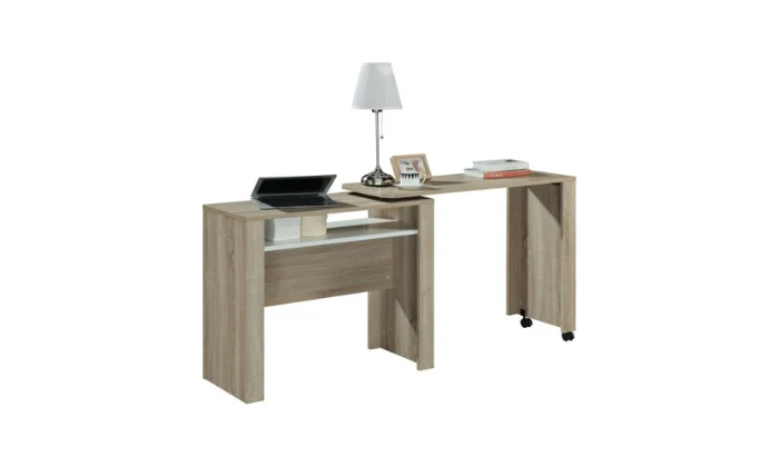 LINX Nevada Computer study desk - Sanremo oak and white - Image 3