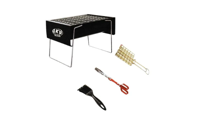 LK's - Kiddies Braai Set / Kids Barbeque Kit / Camping Bbq Como - 4 Piece