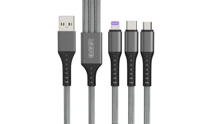 LOOPD 3-In-1 Multi Cable 1.2M - Black - Image 2