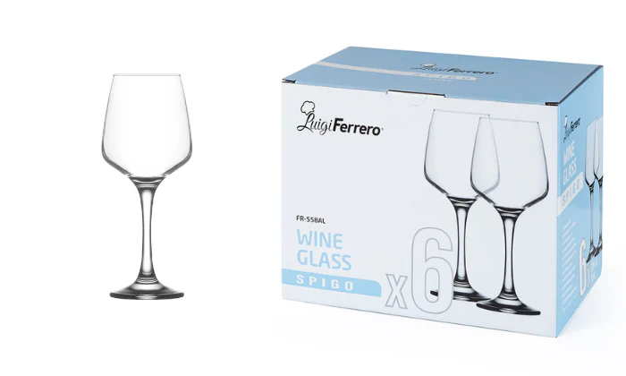 Luigi Ferrero 295ml Spigo Long Wine Glass Set of 6 - Image 2