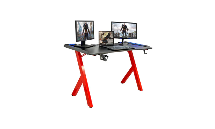 LumiDesk LED Light Gaming Desk - Fine Living