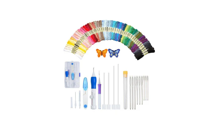 Magic Diy Embroidery Pen Set Sewing Tool Kit with Punch Needle