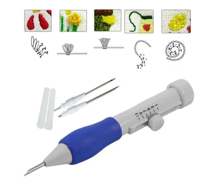 Magic Diy Embroidery Pen Set Sewing Tool Kit with Punch Needle - Image 2