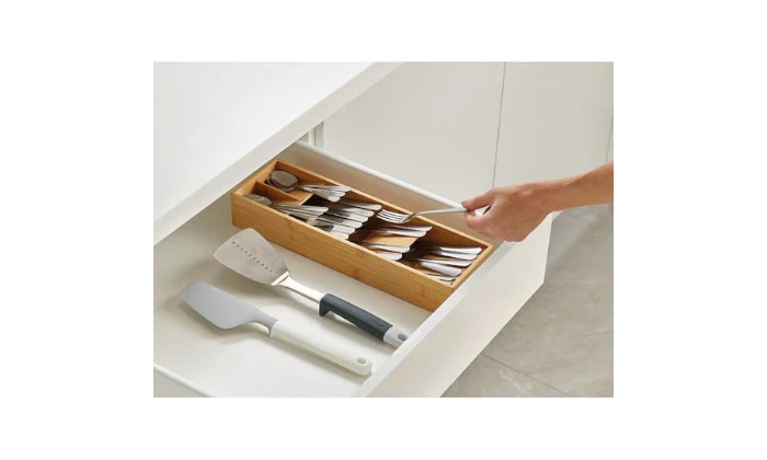 Fine Living - Bamboo Space Saver Cutlery Organizer - Image 3