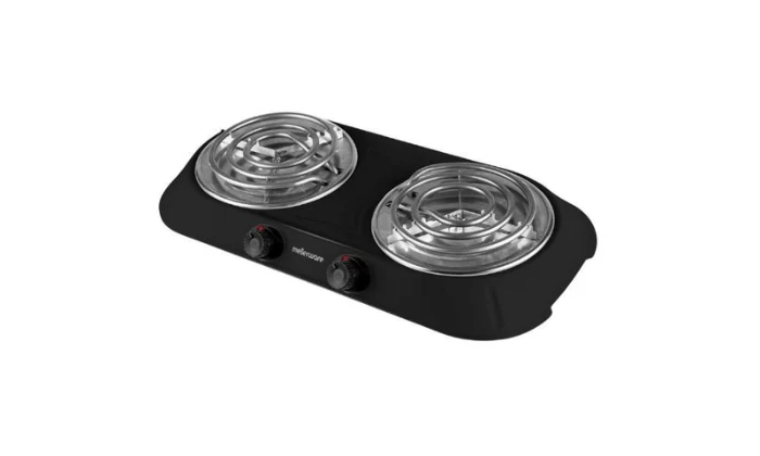 Mellerware - Hotplate Double Powder Coat Spiral Plate 2000W "Helios" - Black