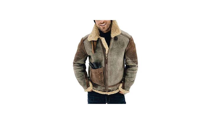 Men's Faux Leather Jacket - Image 3