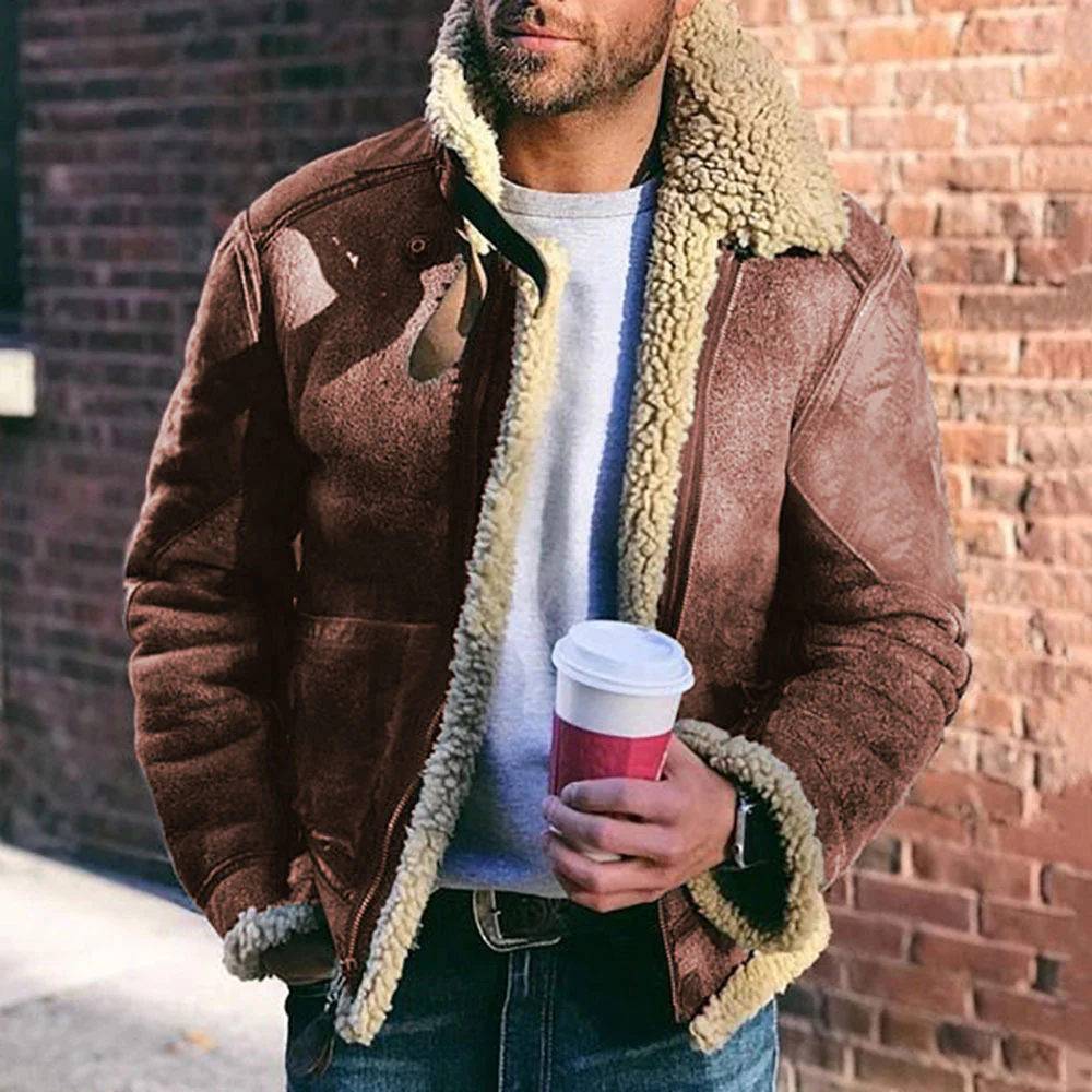 Men's Faux Leather Jacket - Image 4
