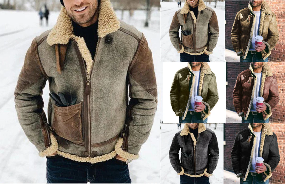 Men's Faux Leather Jacket - Image 5