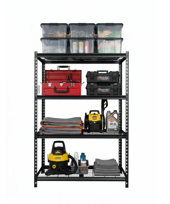 MetroStack 5 Tier Shelf - 183 x 90 x 40cm - 150kg/layer - Matte Black - Image 5