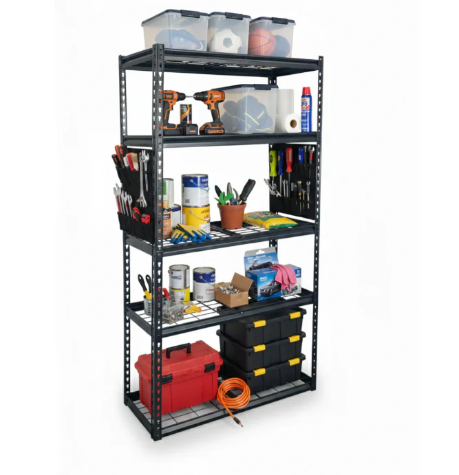 MetroStack 5 Tier Shelf - 183 x 90 x 40cm - 150kg/layer - Matte Black - Image 6